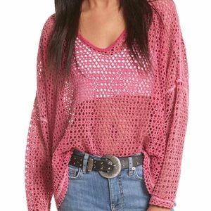 Free People Napa Crotchet Sweater